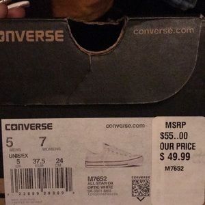 White low top converse